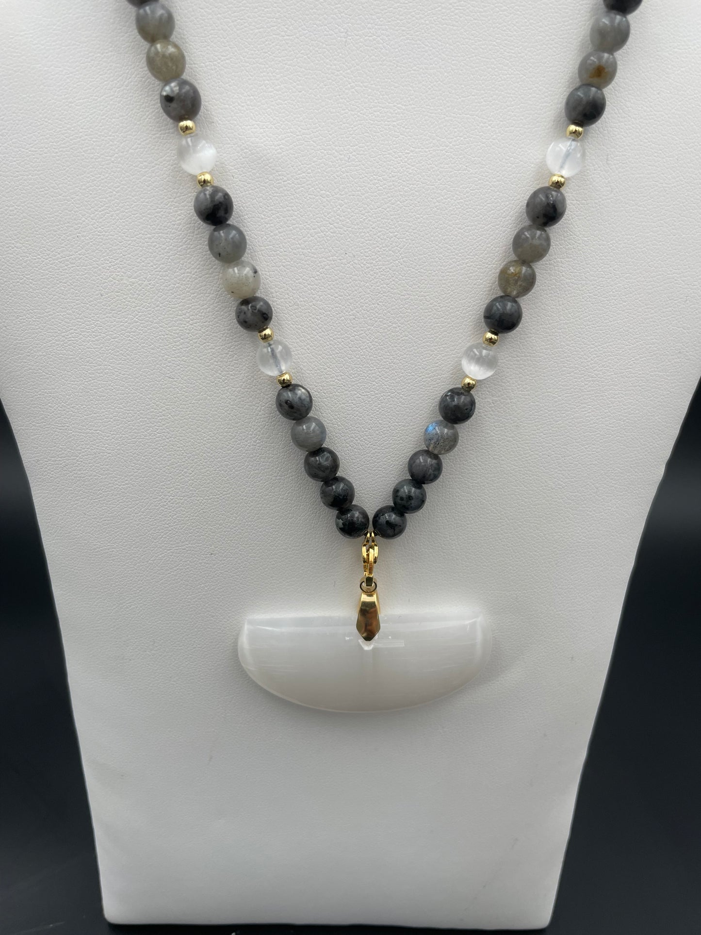 Collier - SELENITE ET LABRADORITE