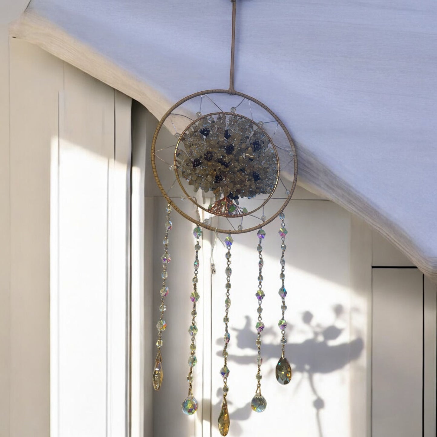 ATTRAPE SOLEIL ARBRE DE VIE AGATE ET GRENA