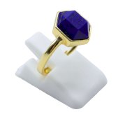 Bague Argent 925 Hexagonale plaqué or