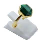 Bague Argent 925 Hexagonale plaqué or