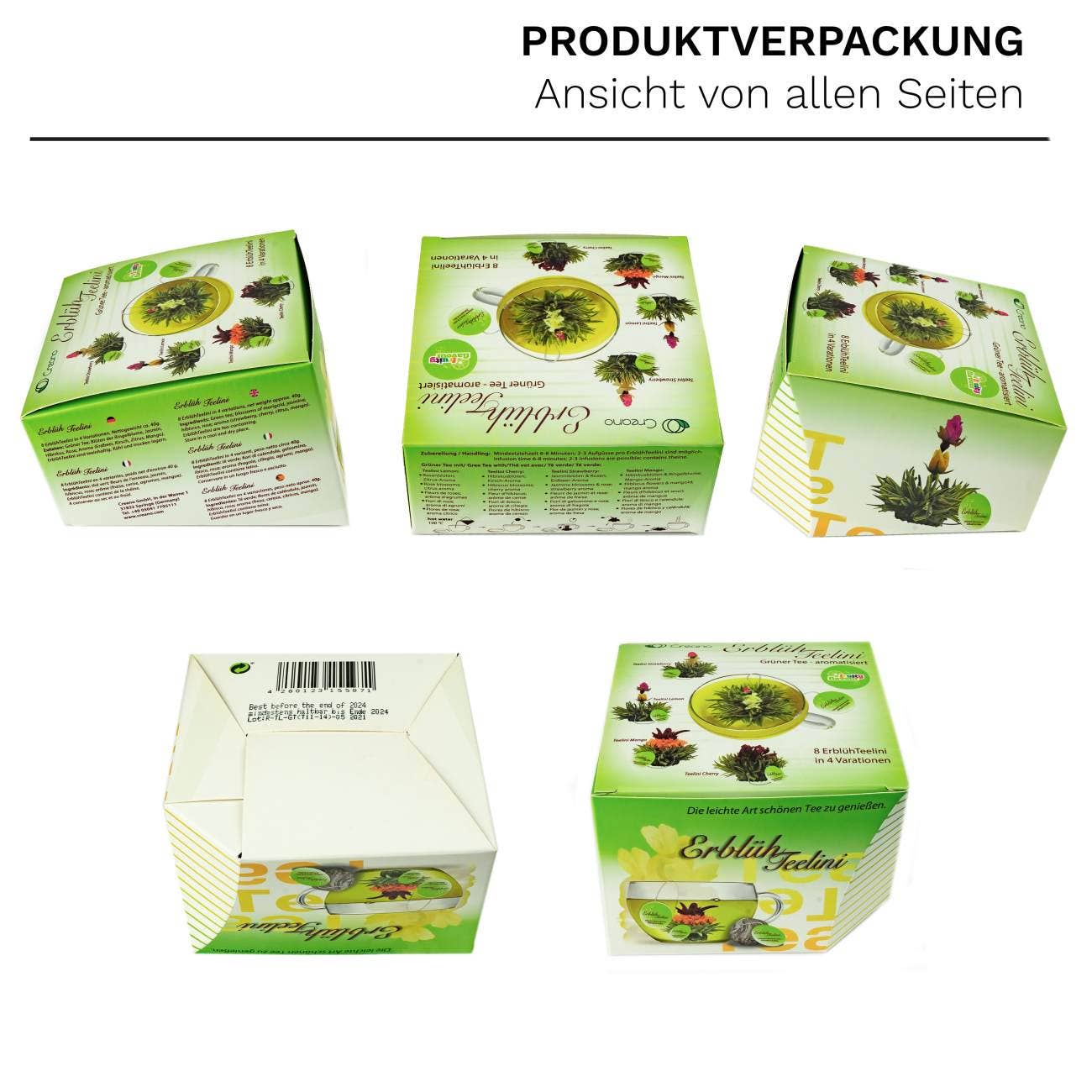 Creano « ErblühTeelini » 1 fleurs de thé en 4 variétés (thé vert)
