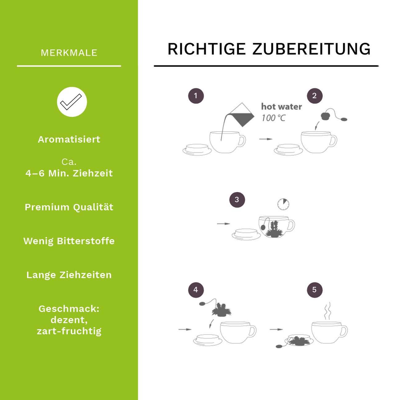 Creano « ErblühTeelini » 1 fleurs de thé en 4 variétés (thé vert)