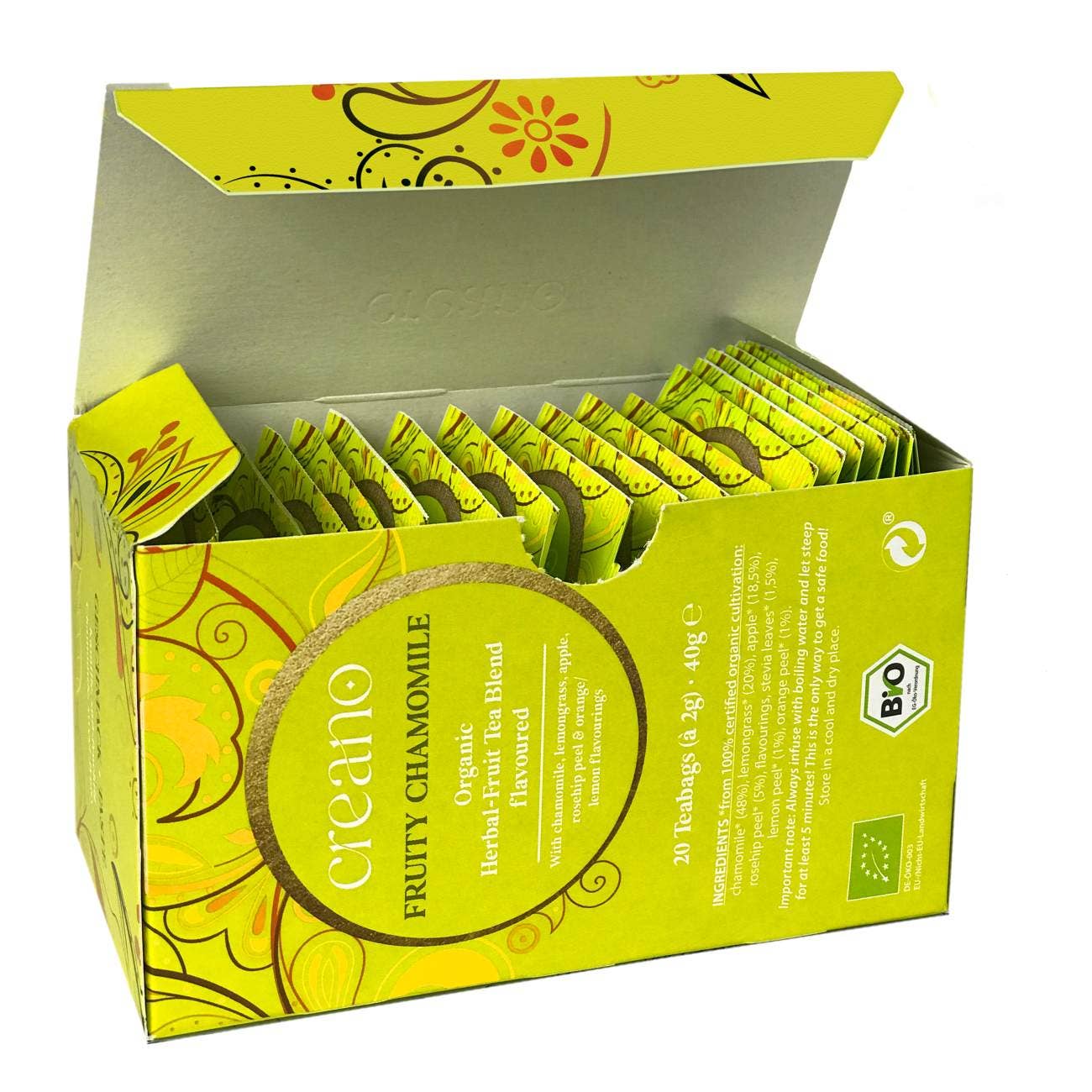 Sachet de thé bio à la camomille fruitée