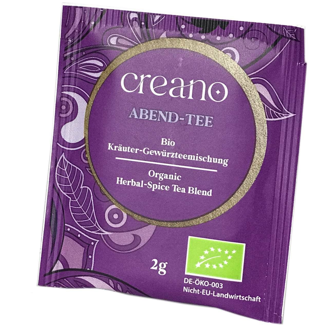 Sachet  thé biologique pour la soirée Creano