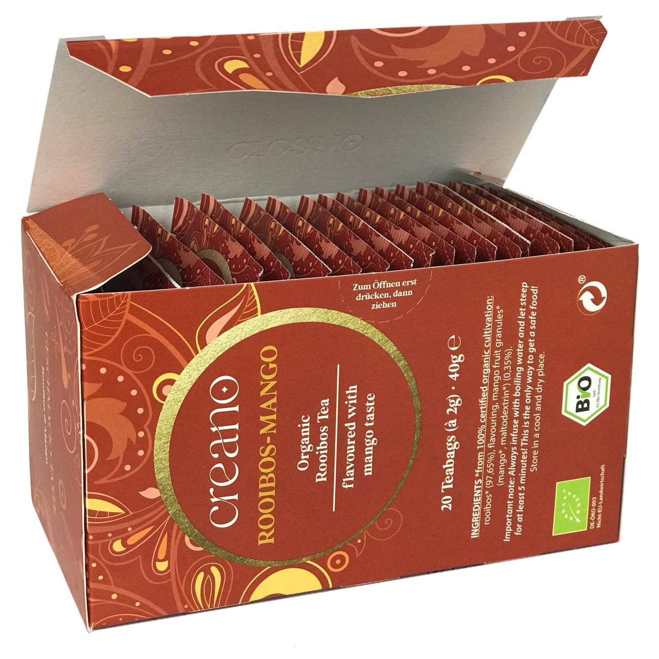Sachet de thé rooibos mangue bio