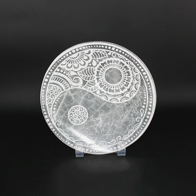 Plateau SELENITE Yin et Yang