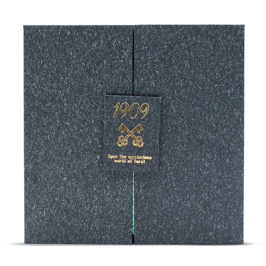 Coffret tarot feuille métallisée or & turquoise – avec livret